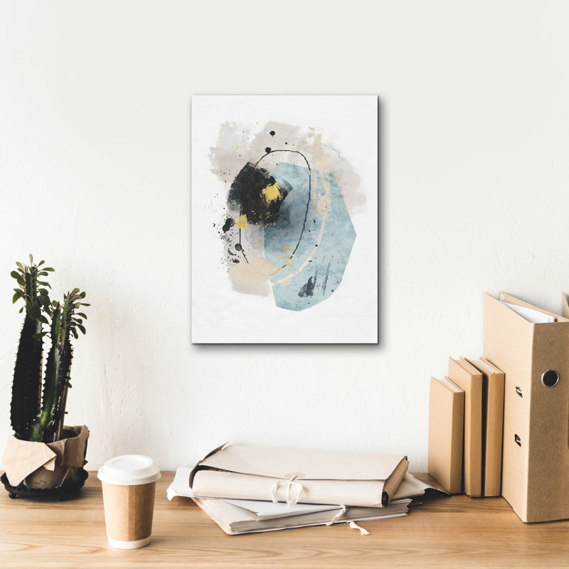 "Météore douche no 2" par Suzanne Nicoll, art mural sur toile, H 16 po x l 12 po x P 0,75 po
