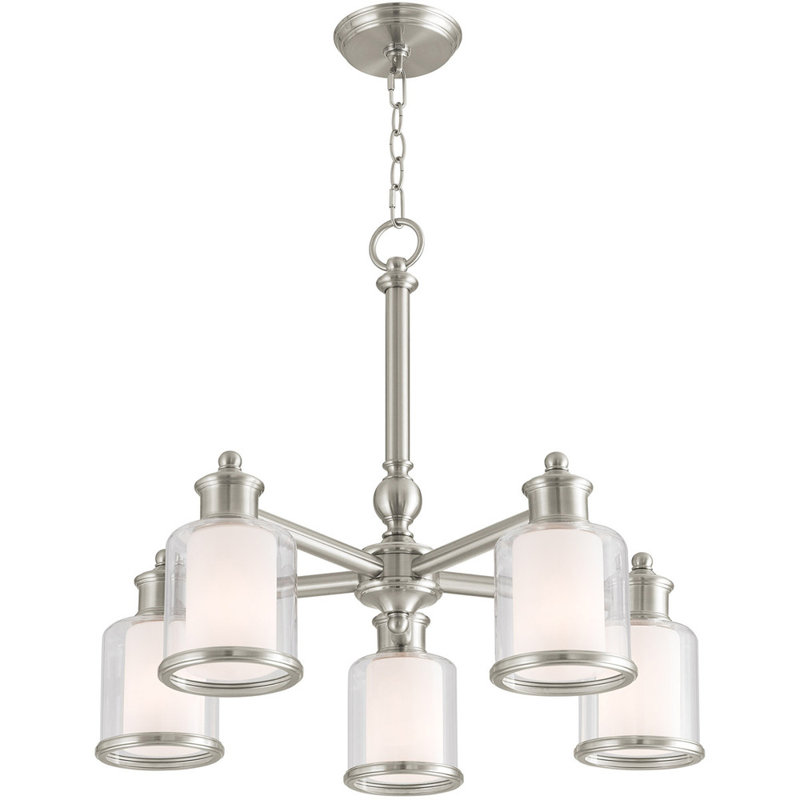 Seligman 5 - Light Steel Chandelier