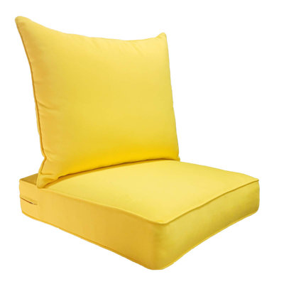 Ensemble de coussins de chaise d'extérieur / intérieur, coussins de remplacement de siège de patio profond