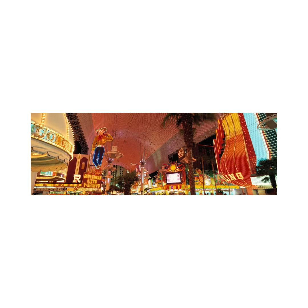Fremont Street Experience Las Vegas NV USA - Wrapped Canvas Panoramic Print