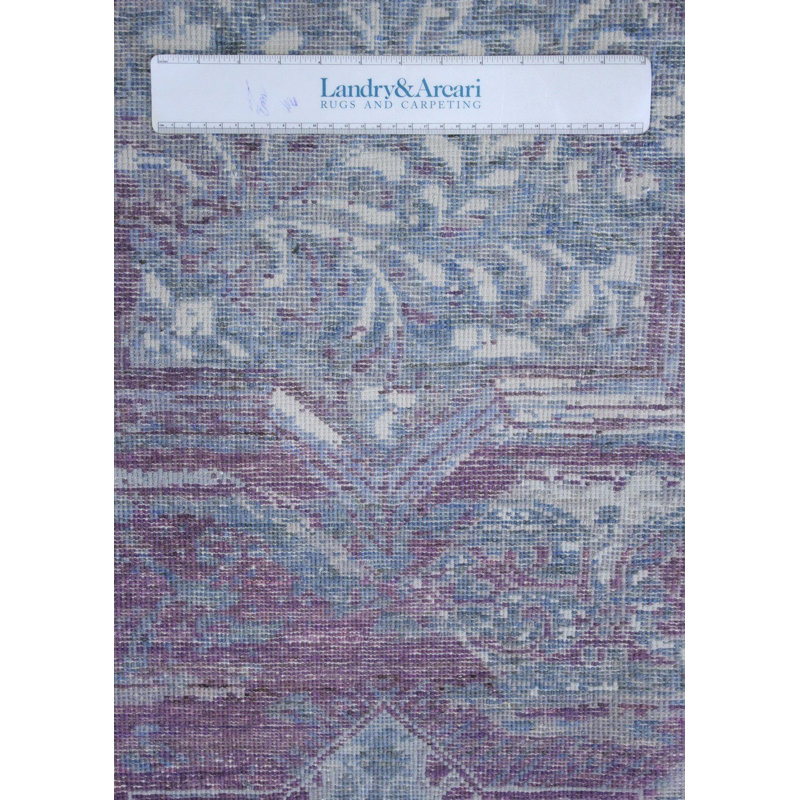 Tapis unique mauve / fuchsia foncé / écume de mer 12 pi 3 po x 17 pi 5 po Constantinople