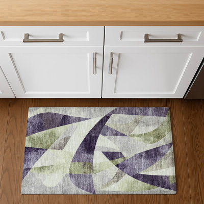 Premium Machine Washable Bitteridge AMF1836 Swirls Rug