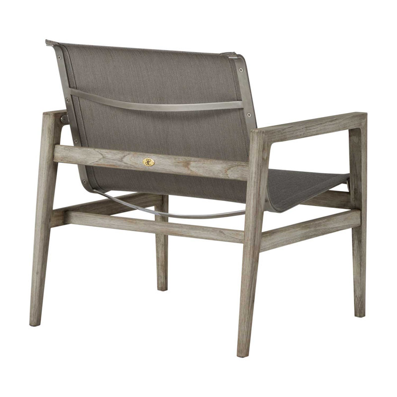 Coast Patio Lounge Chair, Oyster Teak Frame/Gray Sling