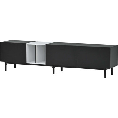 Meuble télé Evanuk, console multimédia, centre de divertissement avec grand meuble de rangement Evanuk