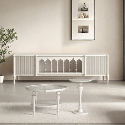 American Retro Style TV Stand and Coffee Table Set