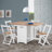 Portrain 5-Piece 45' W Space Saving Folding Dining Set with 4 Chairs, Solid Wood Drop Leaf Kitchen Table Set with Built-in Chair Storage Cabinet, Convertible Console Table for Small Spaces, Apartments & Balcony-875222073