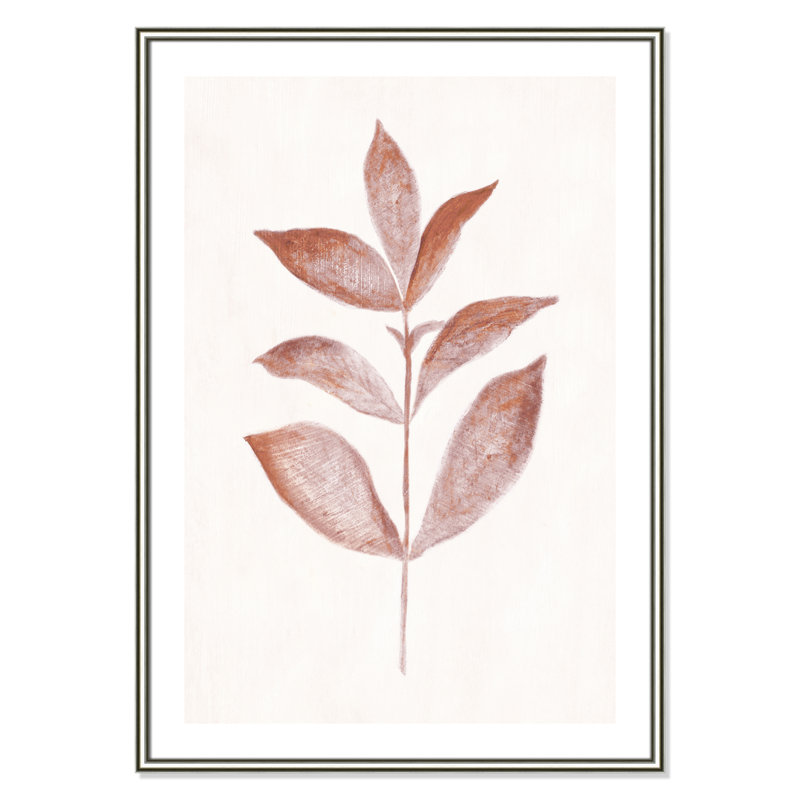 Wilfred Red Leaf III by Tara Studios - Painting Print, Silver Framed Paper, 41.5" H x 29.5" W x 0.88" D