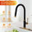 Brass Single Handle Pull Down Sprayer Kitchen Faucet, Deck-Mounted Kitchen Sink Faucet 2-Mode Spray-104905132