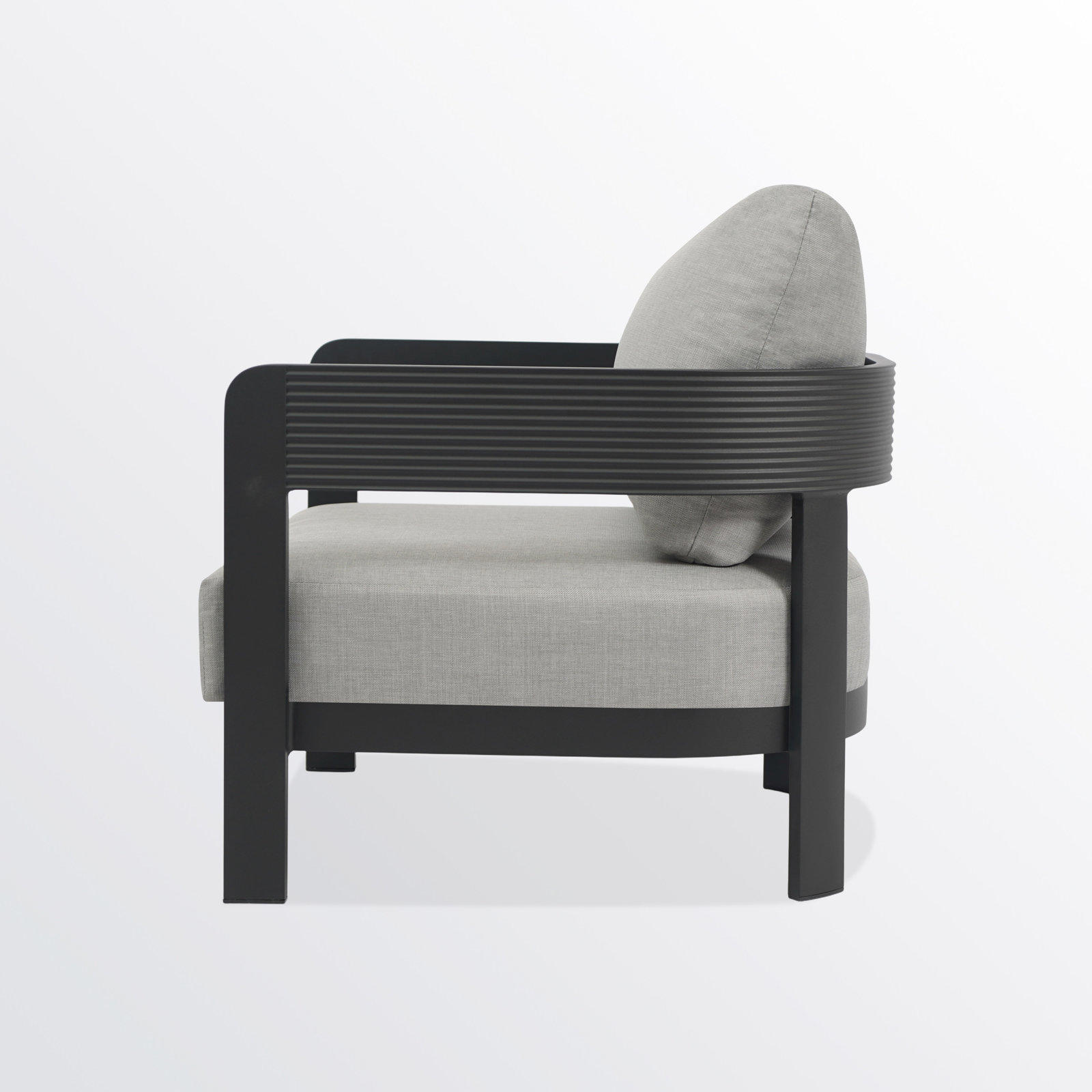 Lisa Patio Lounge Chair, Gray
