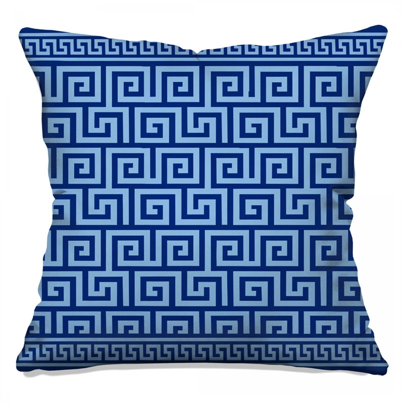 Greek Key Pattern Double Sided Throw Pillows, 20 x 20 inches