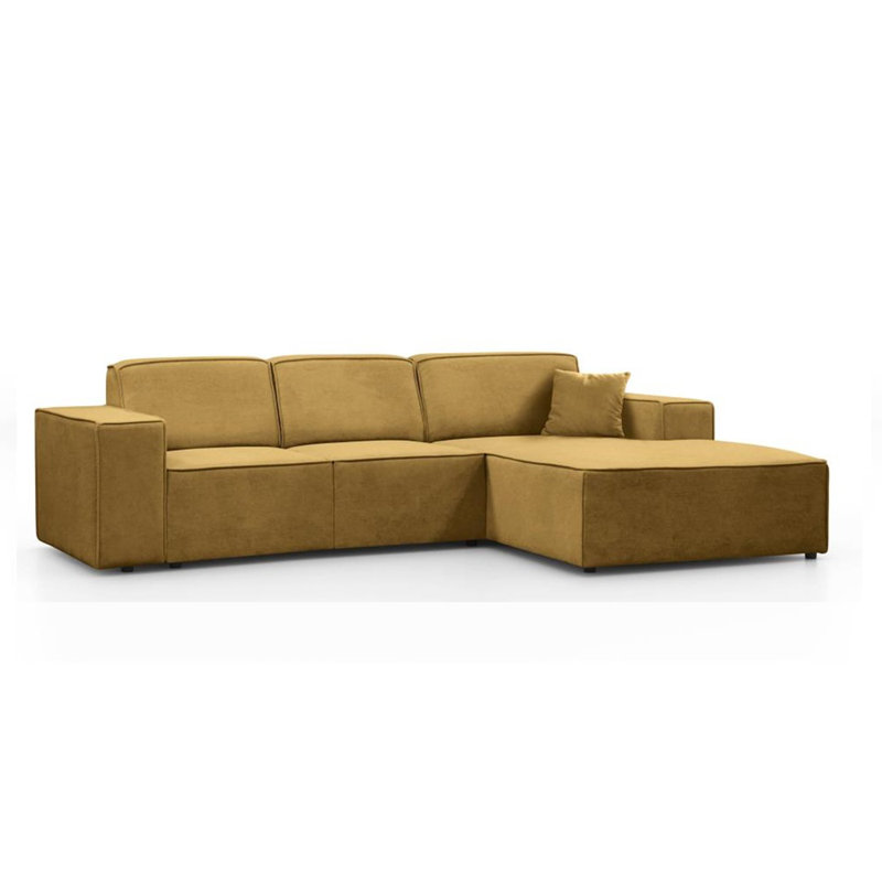 Avionna 4 Seater Sofa & Chaise, Right Hand Facing, Yellow