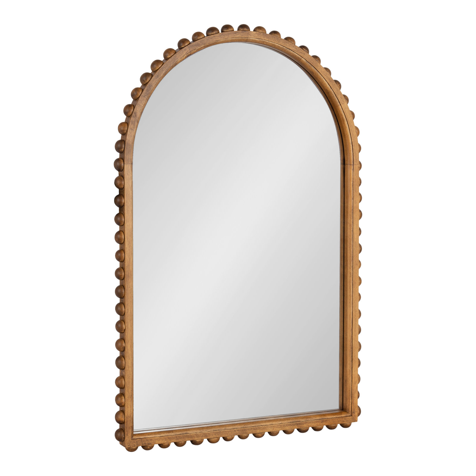 Beadbrook Wooden Beaded Arch Mirror, Brown Wood, 30" x 20"