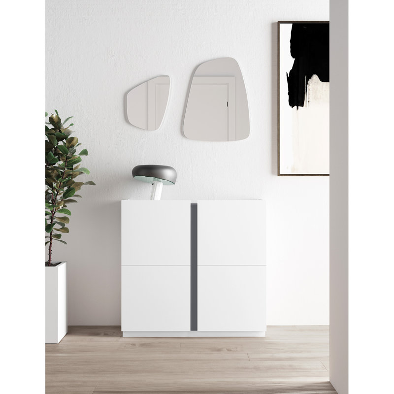 18 Pair Shoe Storage Cabinet, White-graphite