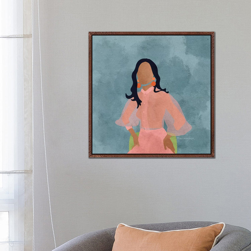 Shaena by Reyna Noriega - Print on Canvas, Brown Framed, 66.04 cm H x 66.04 cm W