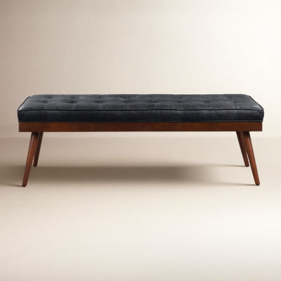 Luca 55" Genuine Leather Entryway Bench