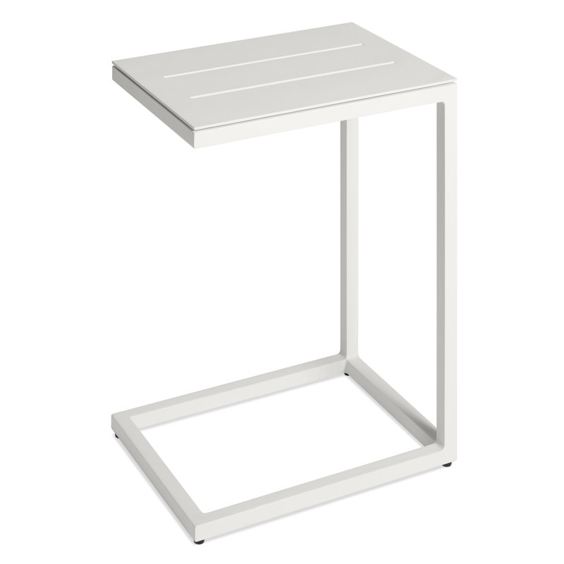Table d'appoint extérieure H 25 po Skiff, Blanc