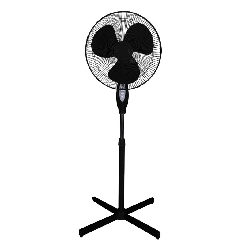 Ventilateur sur socle oscillant 16 po, noir