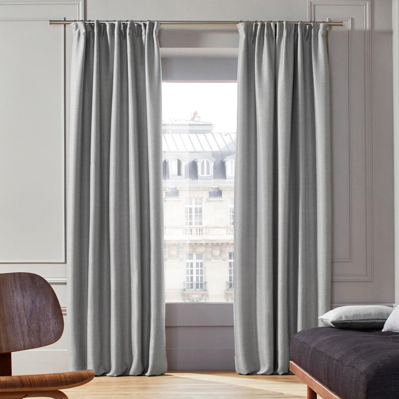 Coconut Room Darkening Single Curtain Panel, 145 W x 280 D cm, Pale Grey