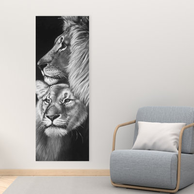 Lion et toile de lionne | Art de chambre africain