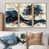 Toile avec cadre flottant or