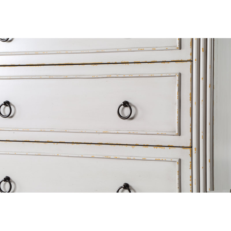 Damjana 30''W 4-Drawer Chest, Brown/White