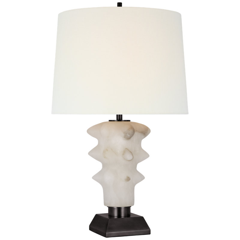 Luxor Table Lamp, Alabaster/Bronze
