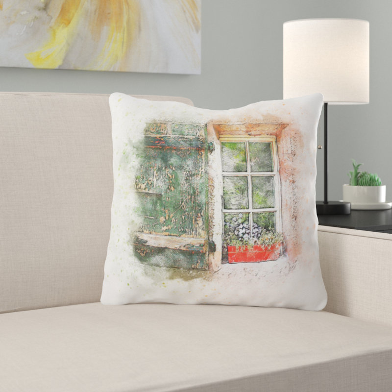Prunty Window Throw Pillow, Microsuede, Indoor