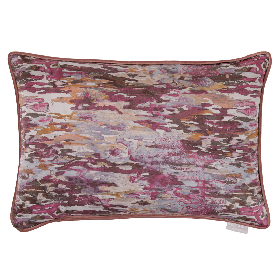 Olitski Feathers Abstract Rectangular Lumbar Cushion with Filling
