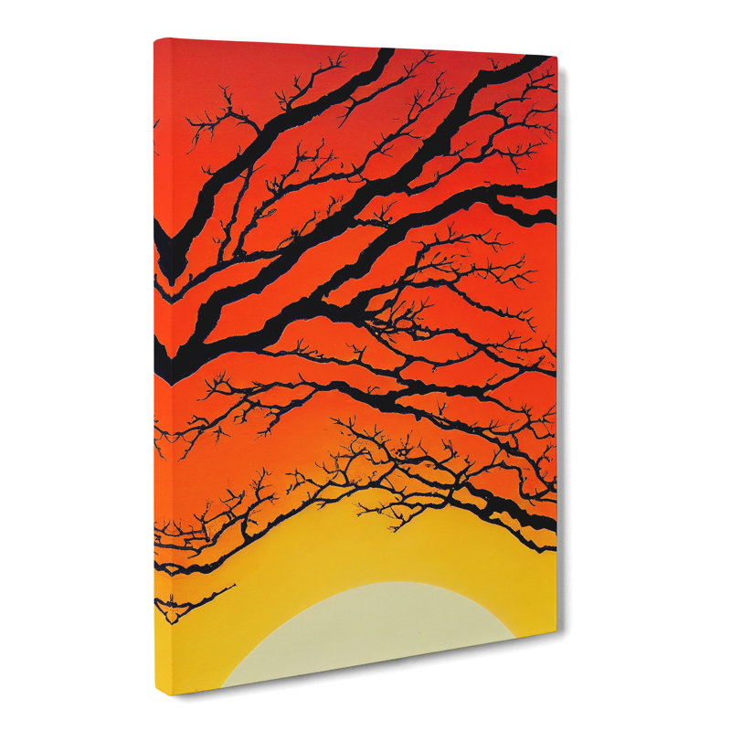 Constancia Japanese Sunset Ornament - Wrapped Canvas, 76cm H x 50cm W x 3cm D