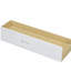 Lit plateforme double en bois avec tête de lit, tablettes et 2 tiroirs-121110612