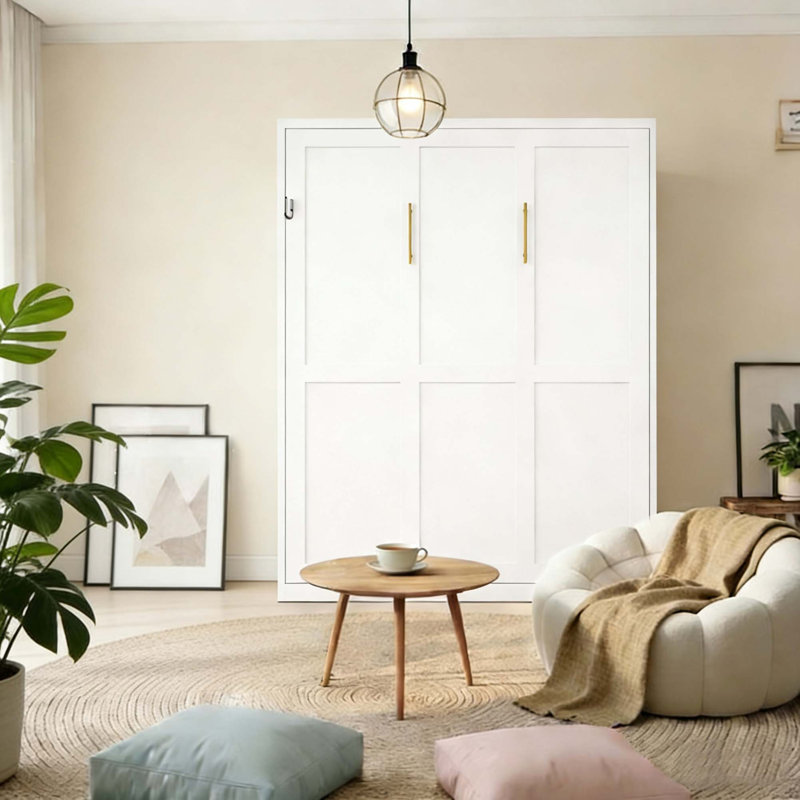 Lit escamotable vertical peu encombrant avec cadre grand