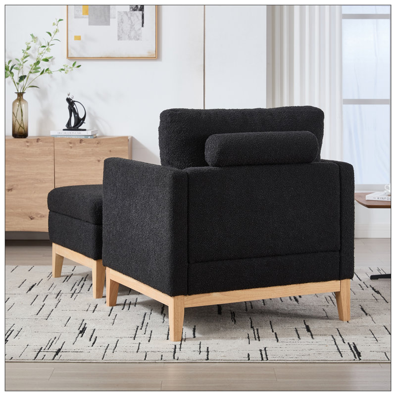 Fauteuils d'appoint, Bois, Noir