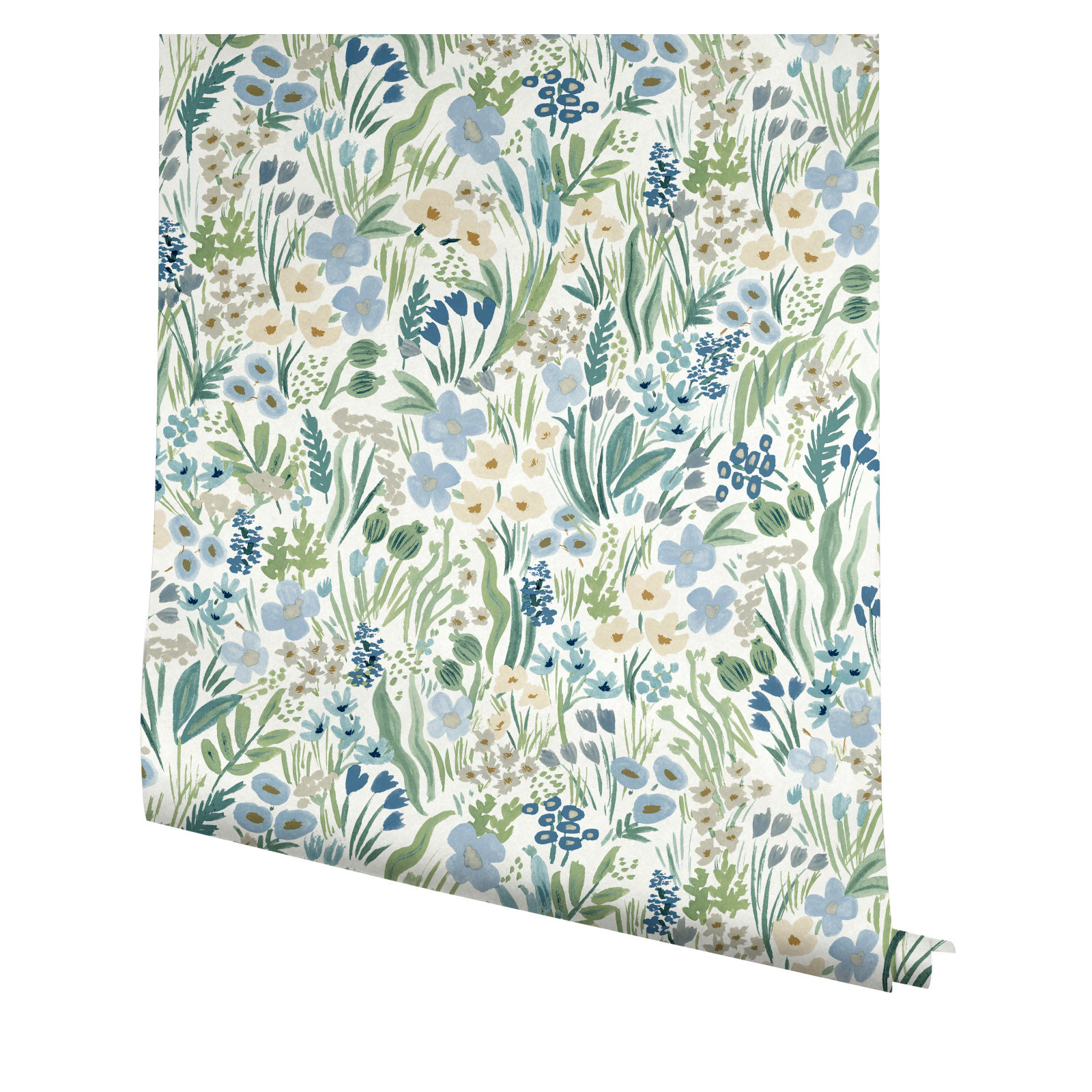 Lea Peel & Stick Wallpaper, Indigo/White/Pink