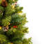 Ensemble d'arbre de Noël artificiel pré-éclairé 4 pièces, guirlande, couronne et ensemble de 2 arbres d'entrée 3 pi avec lumières DEL, arbre de Noël