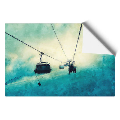 Ski Lift Painting - Frameless Print