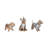 Trinx 3-Pieces Polyresin Cool Dogs Decor Figurines, Gold