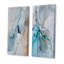 «Grey Meets Blue Marble Art Ripples III», ensemble de 2 photographies sur toile-437079349-437079348