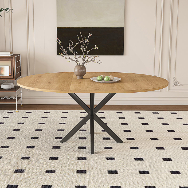 Table de salle à manger extensible ronde pour 2 à 6 personnes