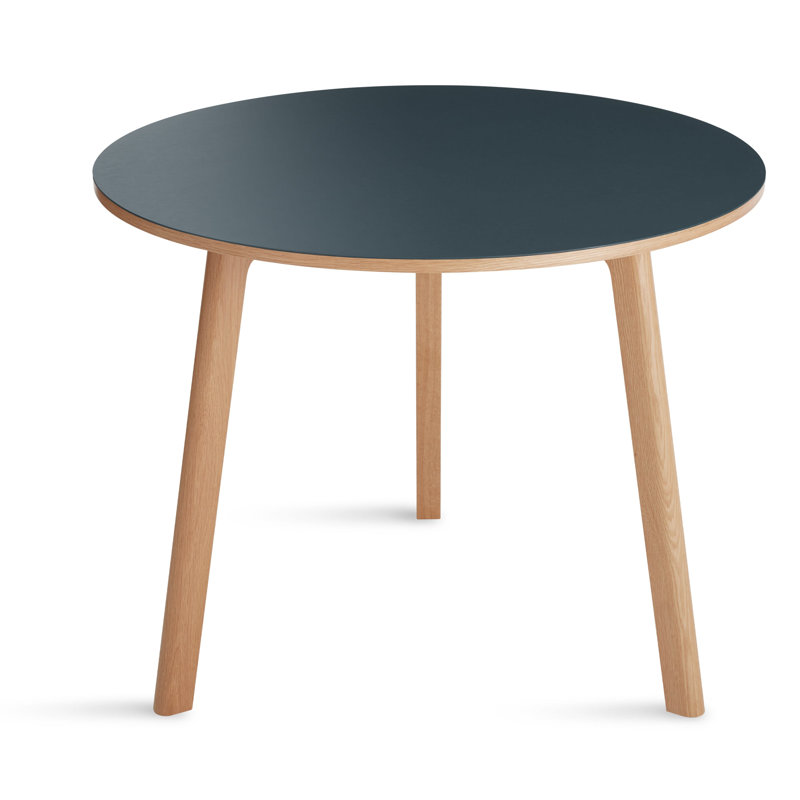 Apt Café Round Dining Table, Putty, 36" W x 36" L, White Oak