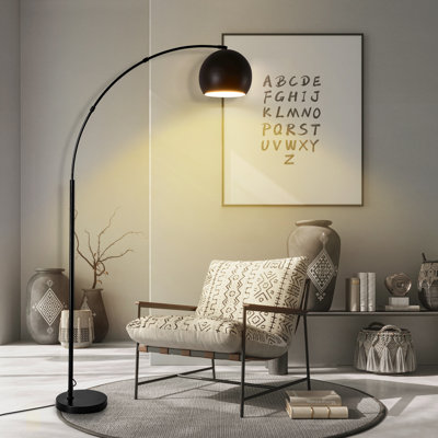 Lampe sur pied arquée 67 po avec télécommande
