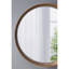 Miroir en bois de pin de 31,5 po pour la salle de bain et le salon, miroir visuel attrayant