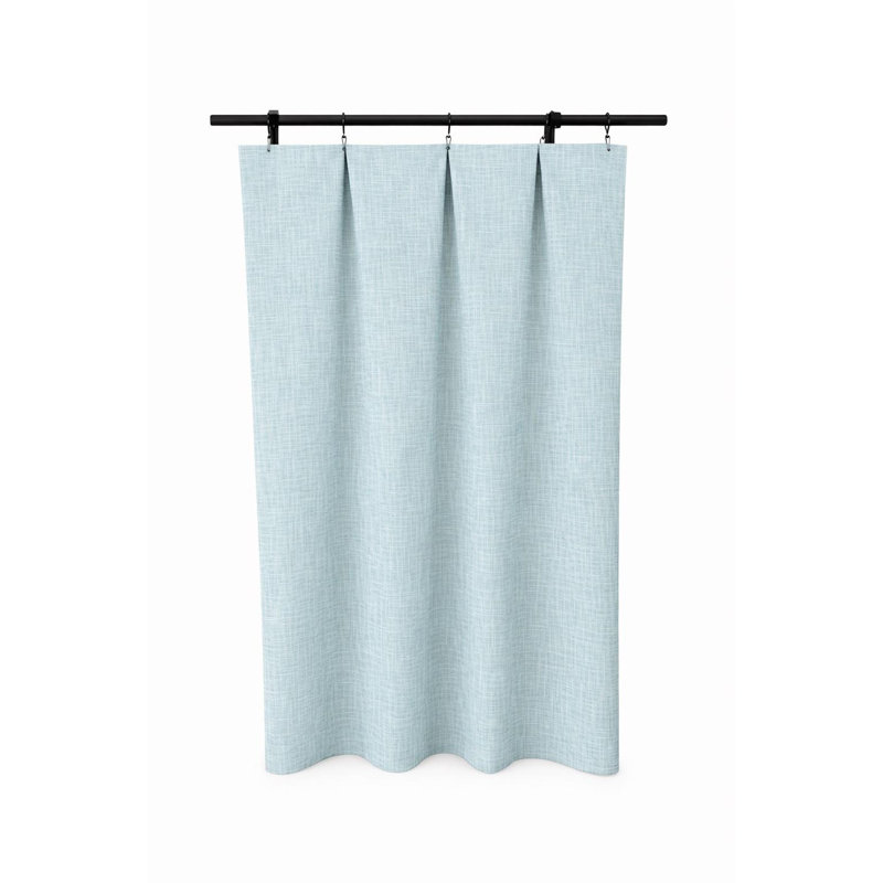 Rideaux en coton bleu glacier, L 50 po x L 72 po, Bleu glacier