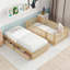Twin Wood Daybed with Guardrails and Dual Functionality-1384195827