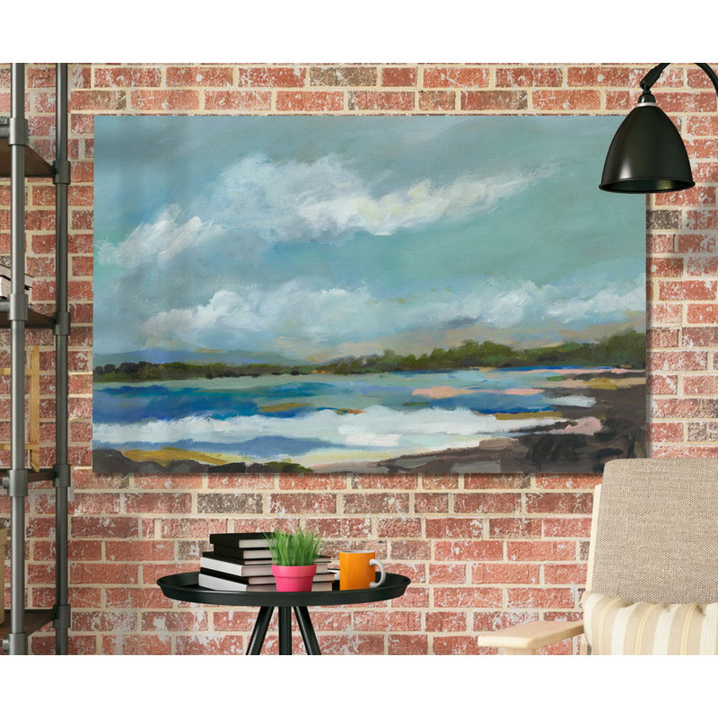 " Seaside View IV ", 32" H x 48" W x 1.5" D, Wrapped Canvas