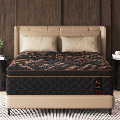 14''Medium Firm Hybrid Mattress in a Box with Cooling Gel Memory Foam & Pocket Coils, Fiberglass Free