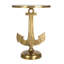 Round Nautical Accent Table With Anchor Base In Cast Iron