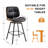 Swivel Upholstered Counter-Height Bar Stools-1223500379