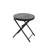 Folding Patio Side Table with Tempered Glass Tabletop