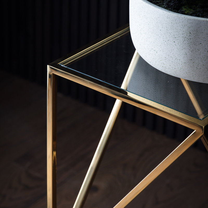 Bonaparte Glass Top Frame End Table