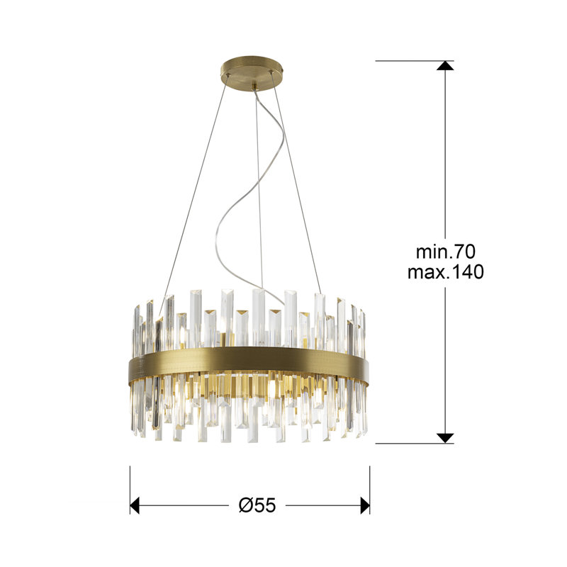 Aizleigh 14 - Light Drum Chandelier